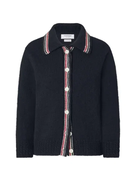 Cardigan Thom Browne tricotate albastru