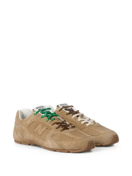 Sneakerși Miu Miu din piele de căprioară