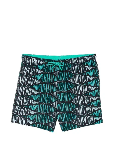 Slip de baie Emporio Armani cu imagine cu cordon negru