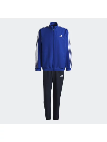 Komplet dresowy Adidas w paski do biegania garniturowy biały