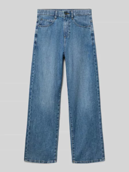 Jeansy w kroju loose fit z czystej bawełny S.oliver Red Label niebieskie