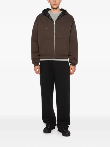 Jachetă cu glugă Canada Goose cu glugă maro