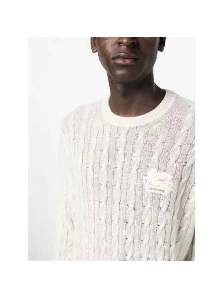 Sweter Etro wełniany biały