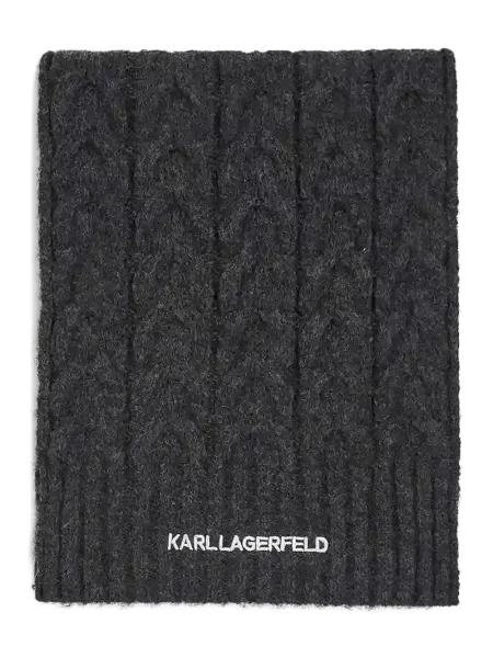 Fular Karl Lagerfeld tricotate gri