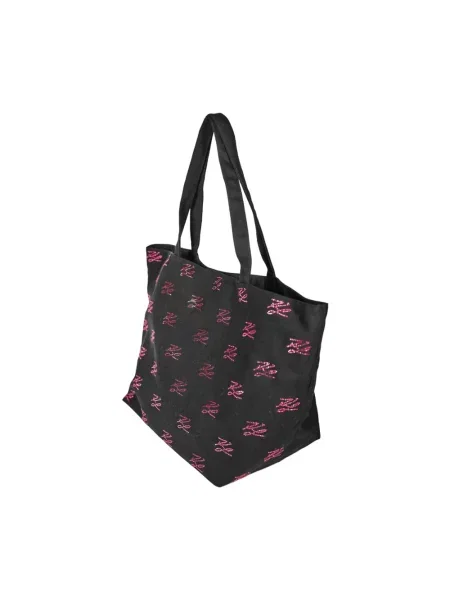 Shopperka Karl Lagerfeld z logo czarna