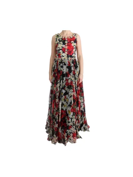 Sukienka maxi Dolce And Gabbana w kwiatki
