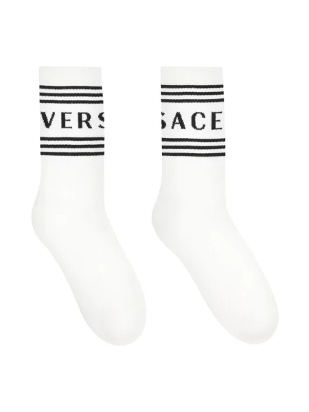 Skarpety Versace z logo białe