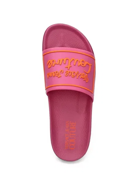 Papuci Versace Jeans Couture cu autograf roz