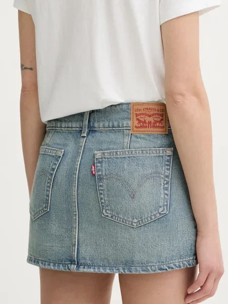 Džínová sukně Levi's SUPERLOW MINI modré