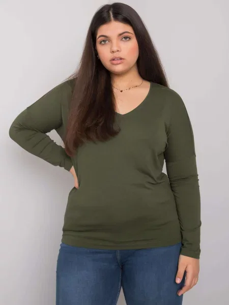 Blúzka Fashionhunters khaki