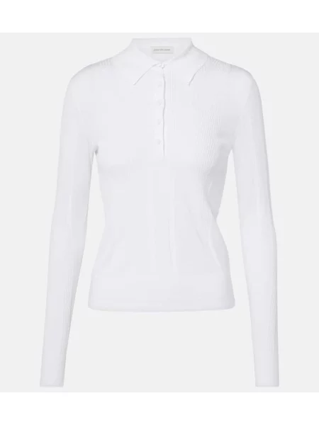 Pulover Dries Van Noten alb