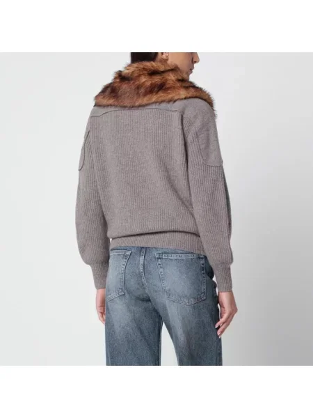 Sweter Moose Knuckles wełniany szary