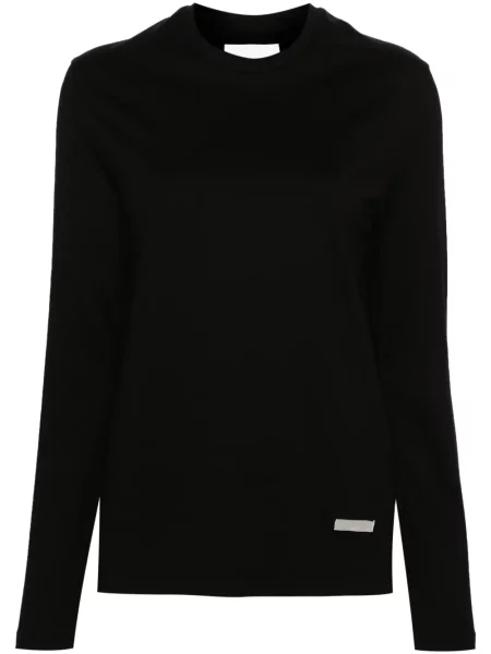 Тениска Jil Sander с автограф черно