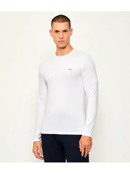 Tricou mânecă lungă Emporio Armani alb