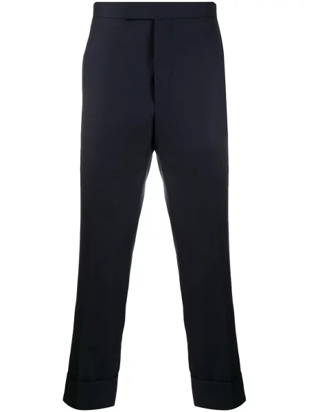 Pantaloni Thom Browne din țesătură twill albastru