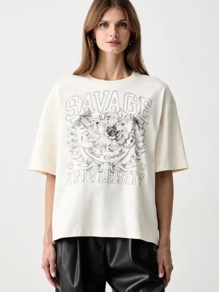 Just Cavalli tricou pentru femei din bej