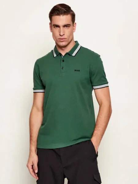 BOSS Tricou polo Paddy verde