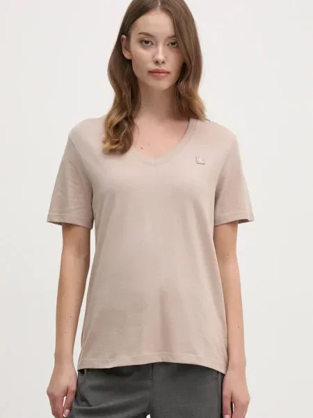 Calvin Klein Jeans tričko béžová