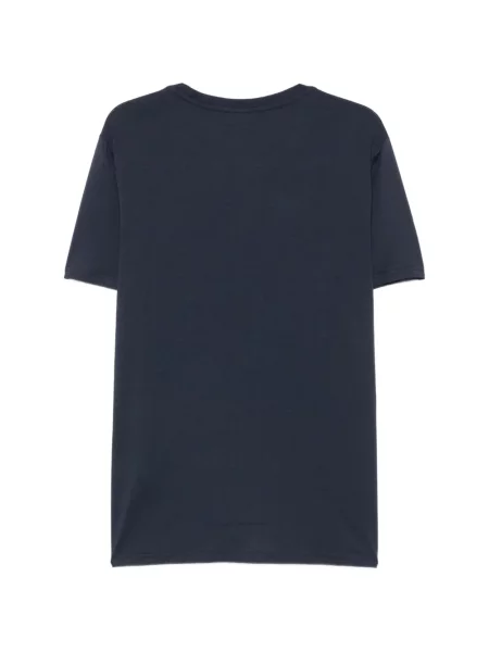 Tričko Emporio Armani s autogramem modré