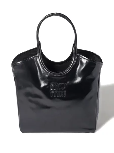 Geanta de piele Miu Miu din piele negru
