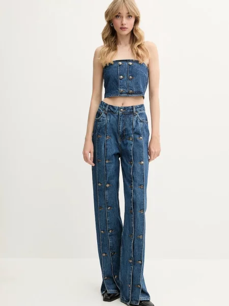 Однотонна блуза Rotate синя