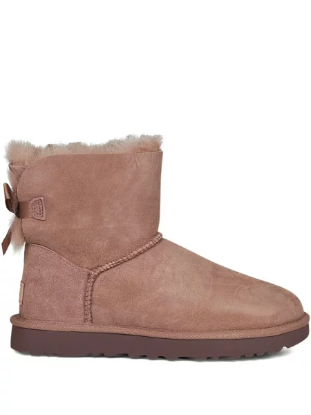 Велурени боти Ugg с панделка