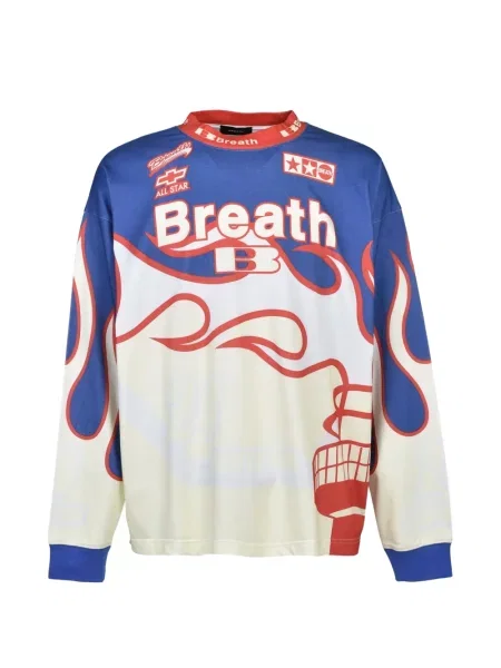 Lung tricou Breath cu imagine albastru