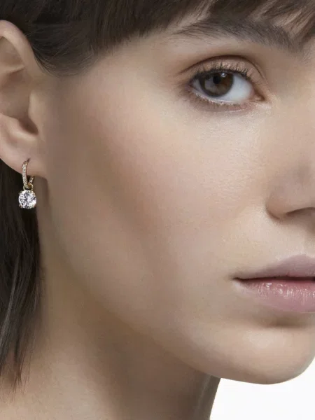 Swarovski Akcesoria Kobieta ONE SIZE Eleganckie kolczyki z kryształem na każdą okazję żółty