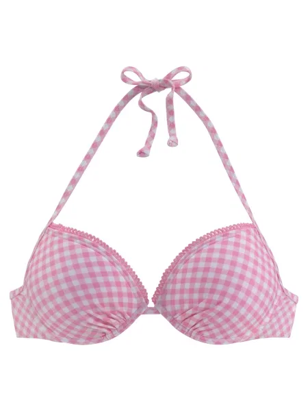 BUFFALO Sutien costum de baie / roz alb