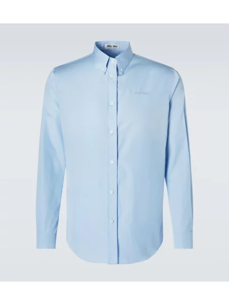 Cămașă Miu Miu din poplin albastru