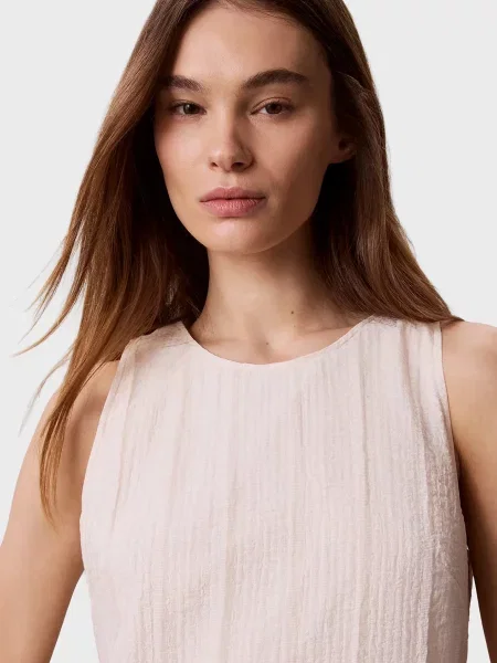 Платье Calvin Klein в полоску белое
