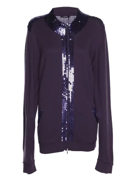 Cardigan Marina Rinaldi cu paiete violet
