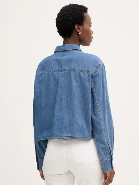 Calvin Klein Jeans Bluzka Koszulowa W Stylu Jeansowym blau niebieska