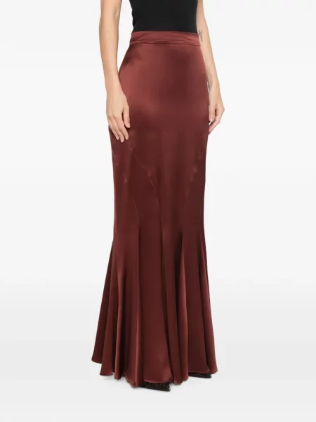 Fusta maxi Max Mara din satin roșu