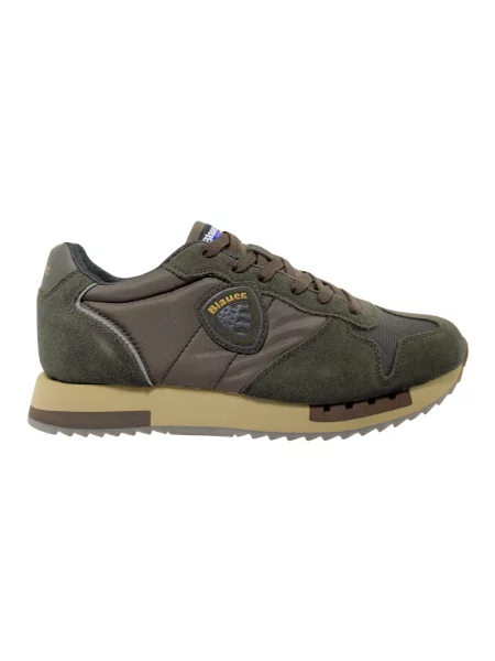 Sneakersy Blauer zamszowe brązowe