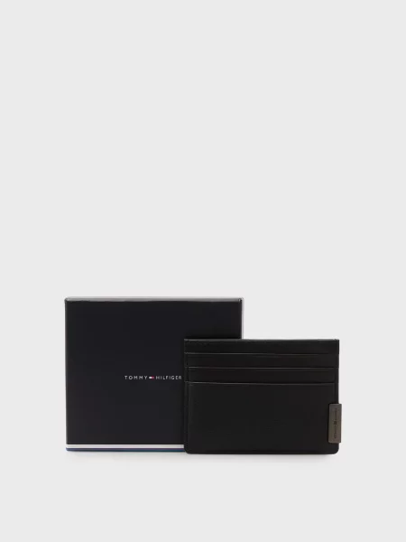 Кожаный кошелек Tommy Hilfiger черный