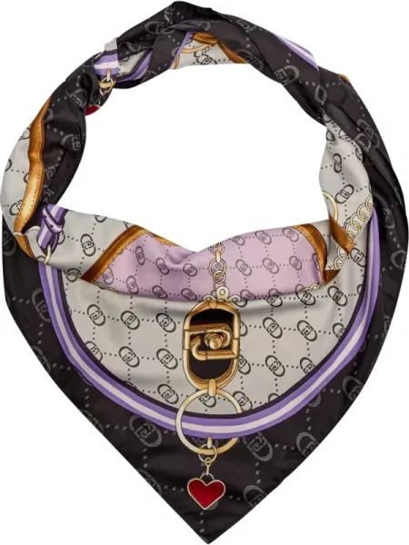 Fular Liu Jo cu model floral negru
