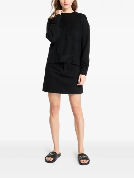 Pulover Calvin Klein cu autograf negru