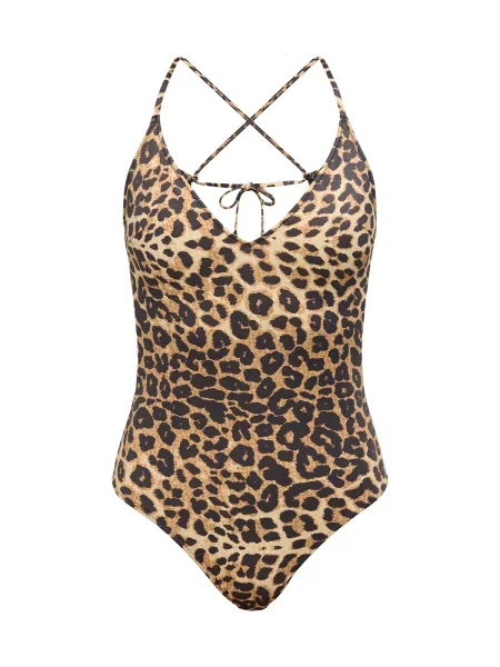 Lindex Costum de baie întreg Naila bej / maro negru