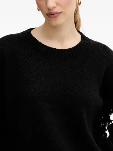 Pulover Benetton cu franjuri negru