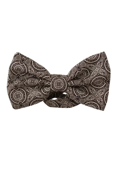 Jedwabny krawat Dolce And Gabbana z kokardką wiązany biały