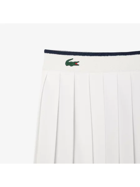 Lacoste Rozciągliwa Spódnica Ultra Dry Tennis Heritage biała