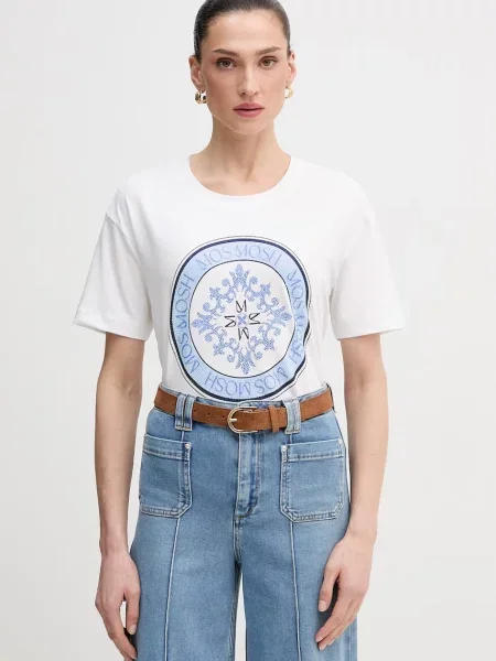 MOS MOSH Tricou MMJudd bleumarin / albastru deschis alb