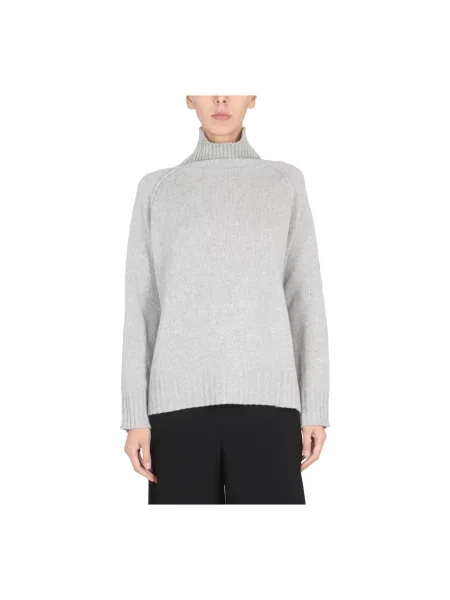 Sweter z golfem Stefano Mortari do golfa szary
