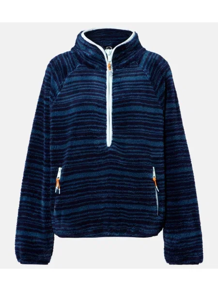 Hanorac din fleece The Upside din fleece de jumătate de fermoar albastru