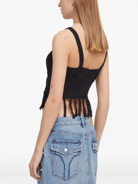 Top Desigual tricotate negru