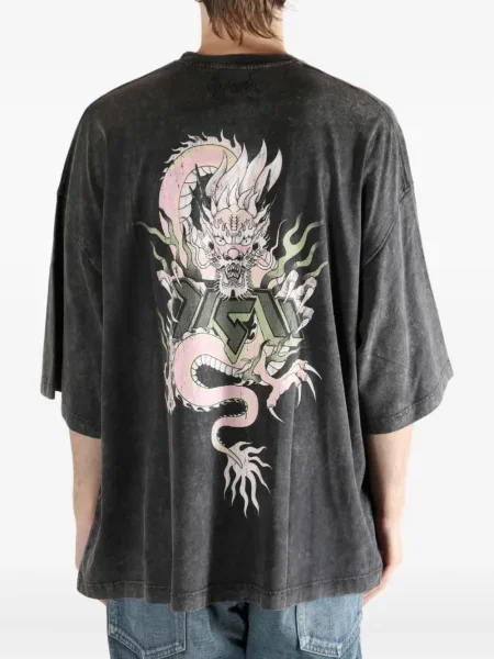 Tricou D-r-g-n cu imagine gri