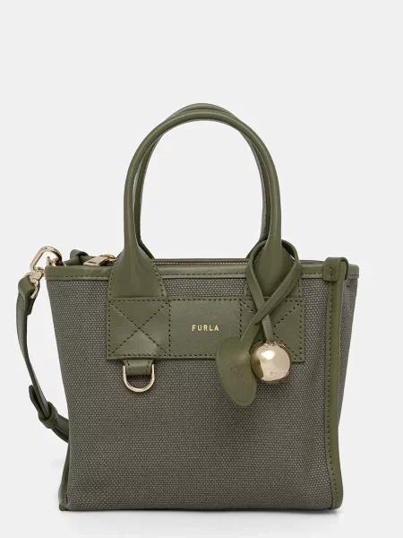 Furla torebka crossbody Divide It Mini Tote zielona