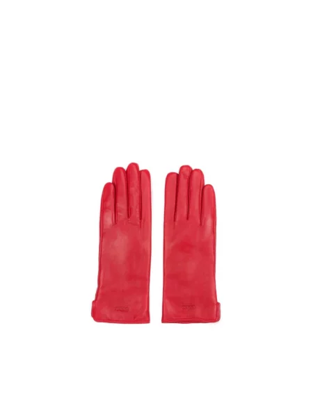 Кожаные перчатки Estro красные