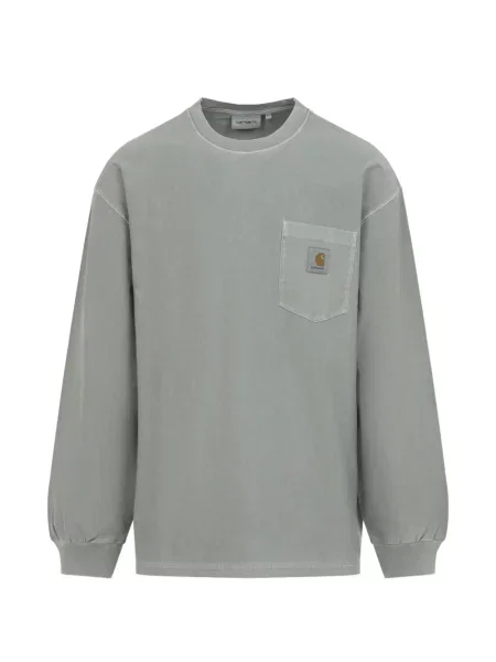 Tricou Carhartt Wip cu buzunare aplicate cu autograf verde
